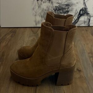 Nordstrom BP Brown Faux Suede Ankle Boots
